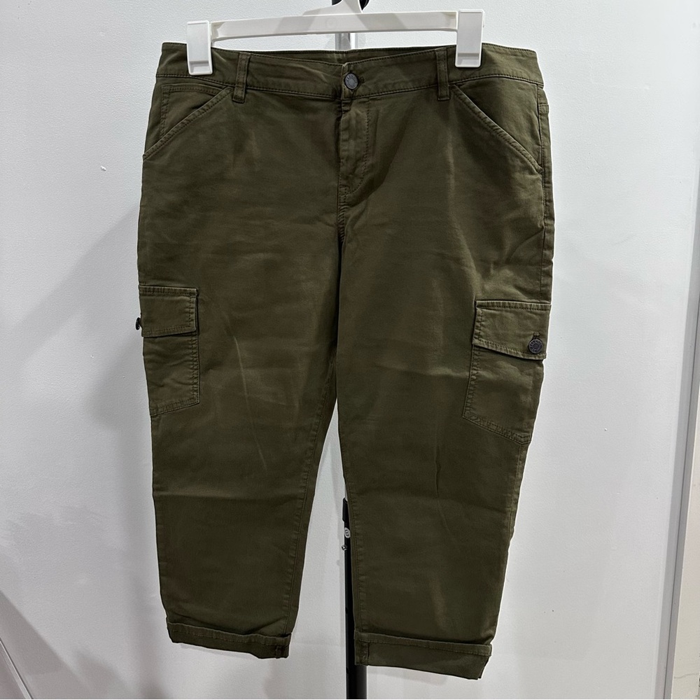 Signature Dark Green Womens Cargo Pants